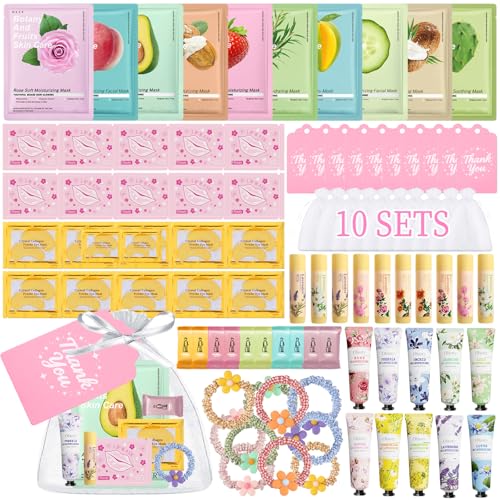 Spa Party Gift Set for Girls and Women - Set A, 90 Pieces Pink-Themed Skincare & Accessories