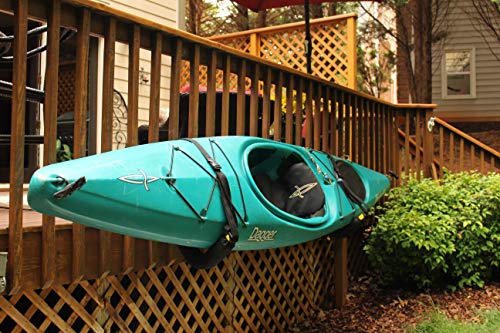 Suspenz EZ Kayak Rack - Yellow Wall Mount Storage for Canoes & Paddle Boards