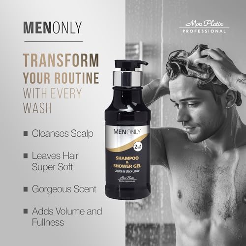 Mon Platin Men¡¯s Daily Shampoo ? Black Caviar & Jojoba Extracts ? Anti-Dandruff, Volumizing & Refreshing ? 400ml