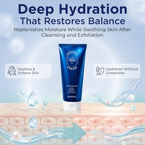 CHARMZONE Control Cream 150ml – Korean Exfoliating Face & Body Moisturizer with Variation 5.29 oz