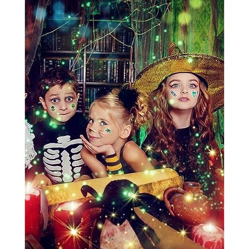 For Halloween Party Favors Supplies - 102 PCS Glow-in-the-Dark Individually Wrap Temporary Tattoos for Kids - Perfect Birthday Party Decorations Favors, Halloween Gifts Goodie Bag Fillers