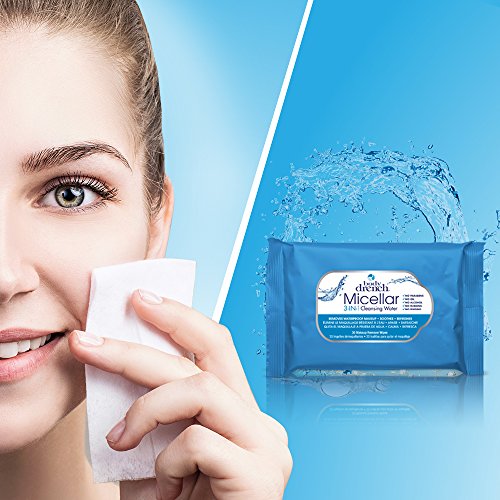 Micellar Cleansing Wipes for Makeup Removal and Sensitive Skin - 30 Count, 6 Pack