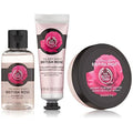 The Body Shop British Rose Beauty Bag Gift Set, 3pc Bath and Body Gift Set of Travel Size British Rose Body Care