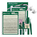 KEYYOU Nova Lash Clusters Kit - Natural D Curl 8-16mm Mixed Tray - Variation of THIS listing