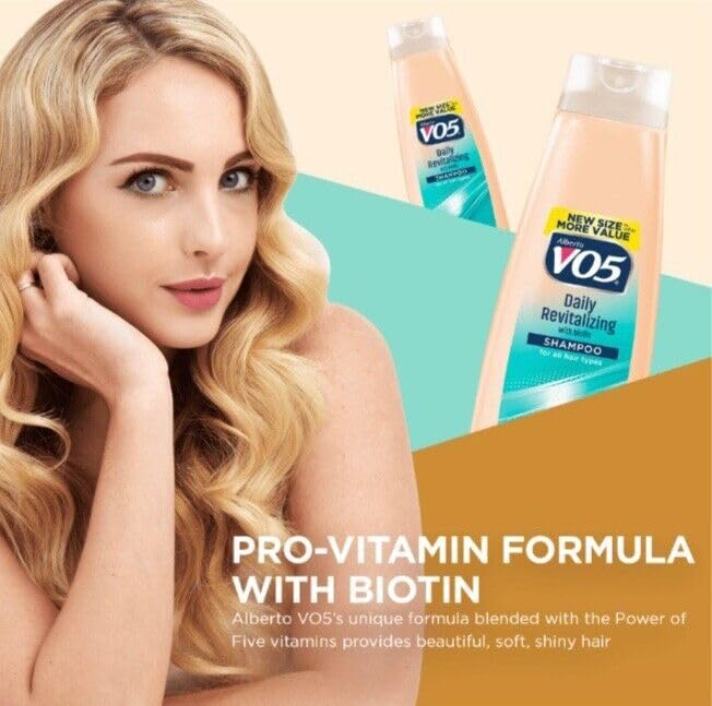 VO5 Daily Revitalizing Shampoo 15 oz - Pack of 6, Nourishing & Refreshing Hair Care