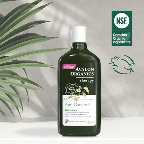 Avalon Organics All Natural Dandruff Therapy Shampoo, 11 Fl Oz