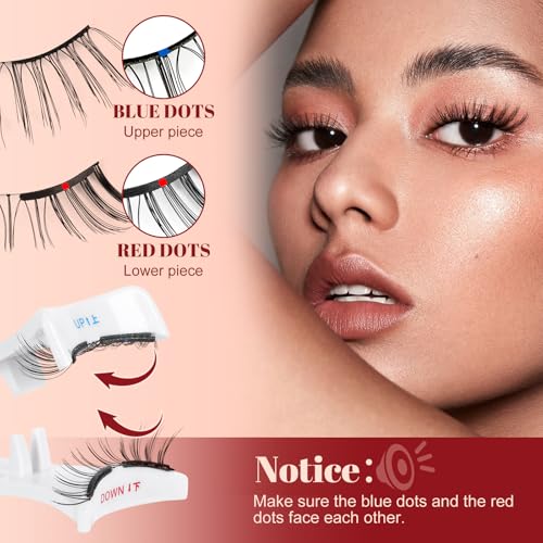 Magnetic Eyelashes Natural Look Reusable False Lashes with Applicator