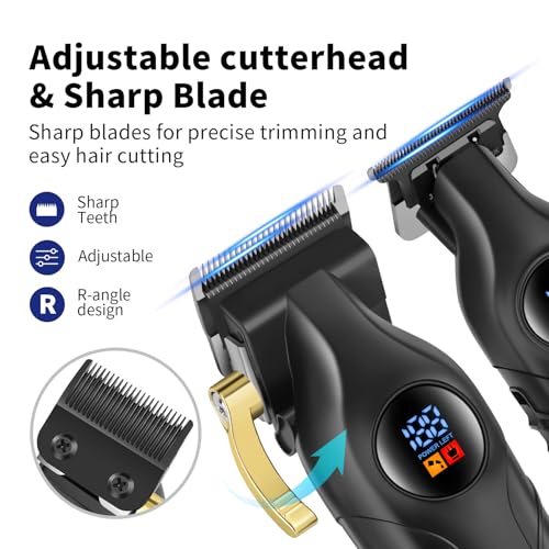 HIENA PRO Professional Hair Clipper Set & Trimmer Kit for Men, Rechargeable Cordless Barber Clippers for Hair Cutting, Haircut Clippers, Perfect Gift for Men