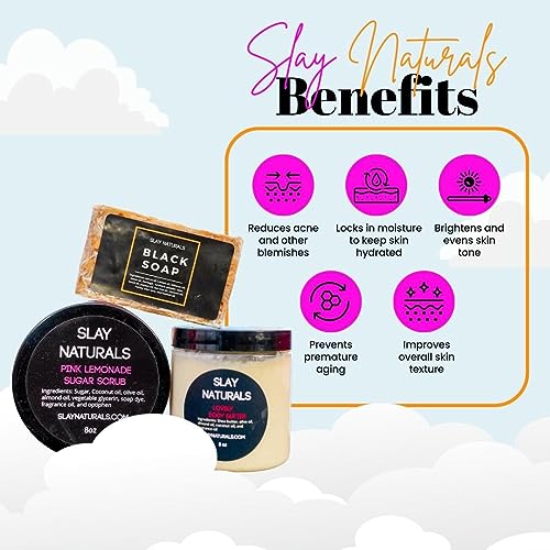 Slay Naturals¡¯ Body Butter 8 oz | Moisturizing | SheaButter, Almond Oil, Olive Oil| Handmade Body Butter (Peppermint)
