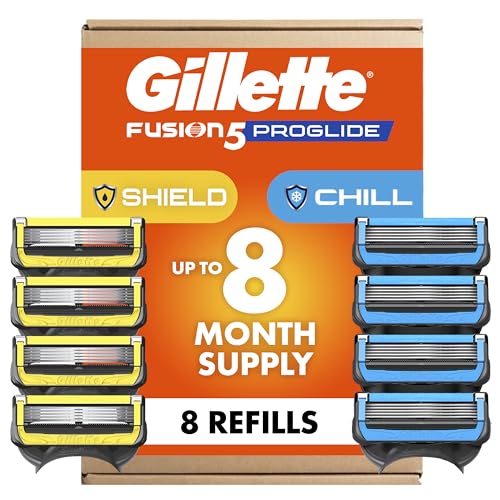 Gillette Men's Razor Blade Refills 8 Pack - ProGlide Chill & Shield Cartridges