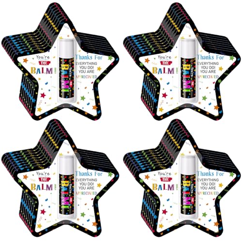 Star 30 Pack Christmas Appreciation Lip Balm Gifts Bulk for Employees & Teachers