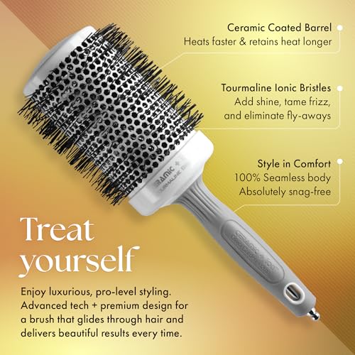 Olivia Garden Ceramic + Ionic Round Thermal Hair Brush 3.5