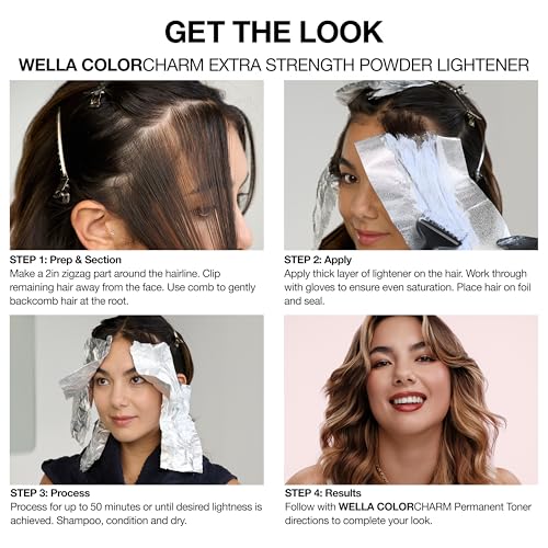 COLORCHARM Extra Strength Powder Lightener 16oz - Up to 9 Levels of Lift