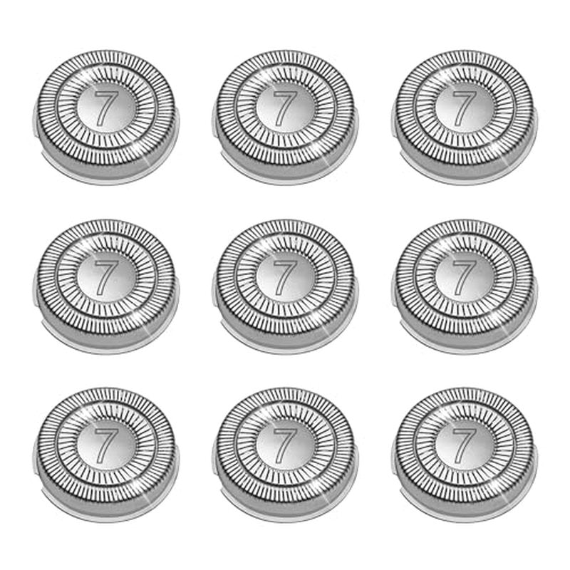 9 Pack SH70/71 Replacement Head Compatible with Philips Norelco Series 7000£¬ Upgraded SH70/71 Compatibility Double blades for norelco 7000 replacement heads
