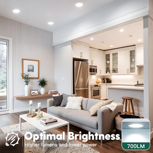 4 Inch LED Recessed Light 24 Pack with Junction Box, 5 CCT, 700 Lumens