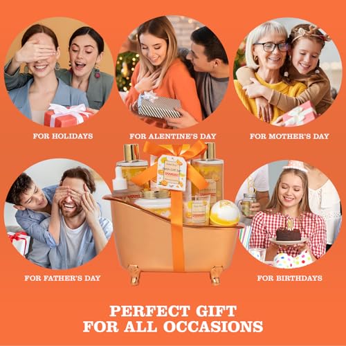 Orange Citrus & Lemon Spa Gift Set - Bath & Body Care Collection for Women