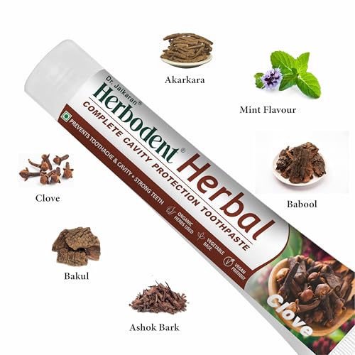 Herbal Clove Toothpaste 6.53oz Pack of 6 - Natural Oral Care for Teeth & Gums