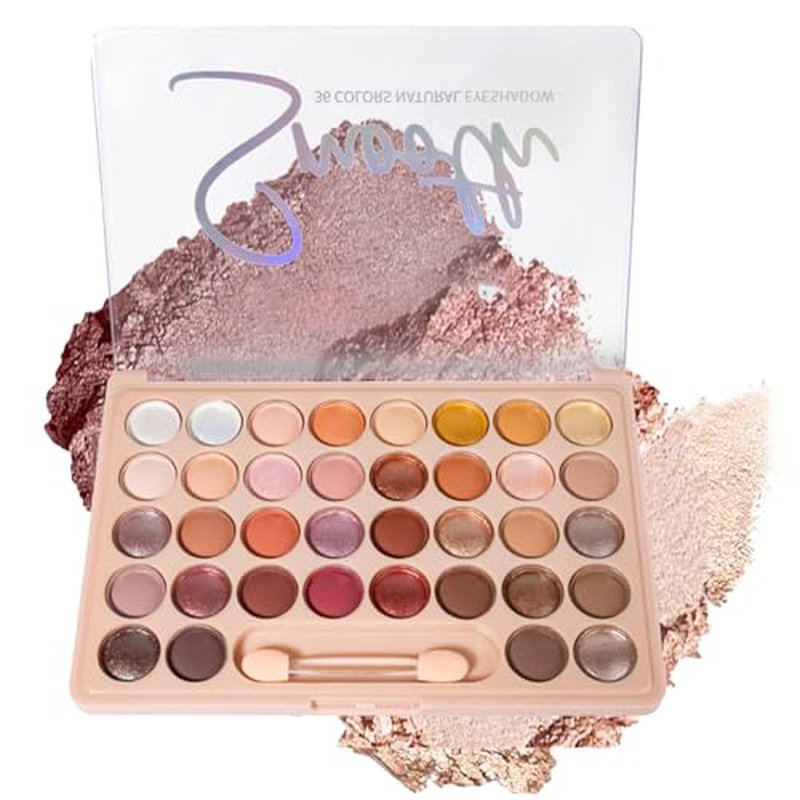 36 Colors Makeup Eyeshadow Palette, Colorful Matte Glitter Eyeshadow Makeup Palette, Professional Waterproof Shimmer Eyeshadow Palette, Highly Pigmented Powder Eyeshadow Set(H)