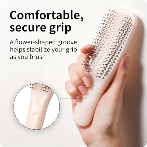 Kobako Soft Hairbrush for Dry Hair – Gentle Detangling with Dual-Height Pins
