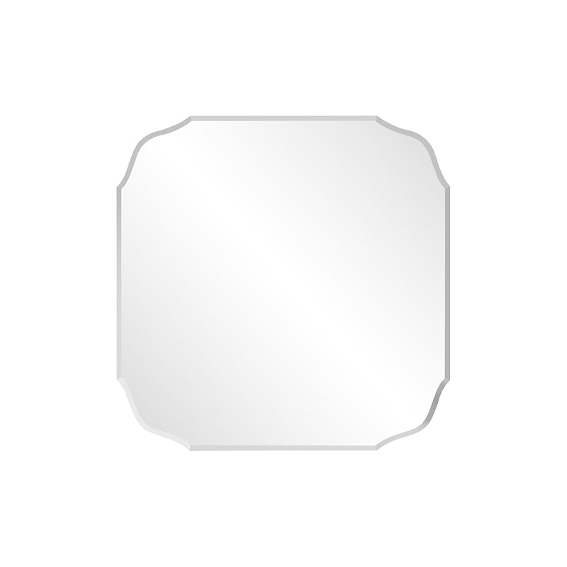 24" x 24" Silver Wall Mirror Beveled Edge Frameless - Variation: Silver 2+24"L x 24"W