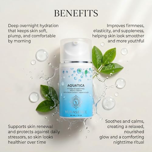 Hydrating Night Cream with Caviar Extract and CoQ10 - All Natural, 2oz
