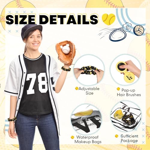Softball Makeup Bags - Set of 36 Softball Team Gifts for Women - Yellow