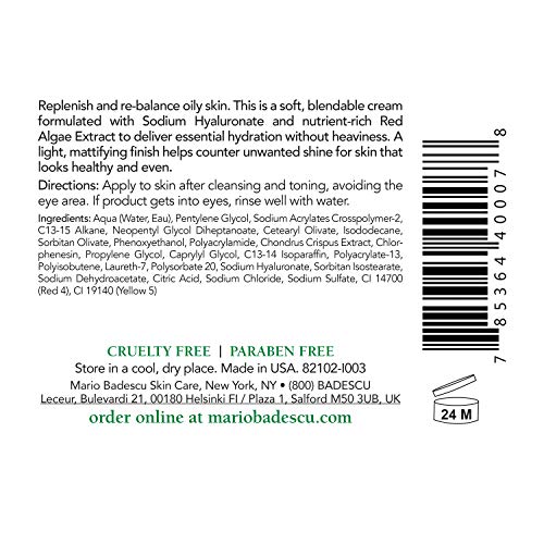 Oil-Free Face Moisturizer for Oily & Sensitive Skin - Matte Finish, 2 Fl Oz