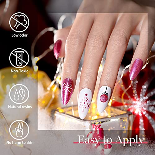 Metallic Nail Art Gel Liner Set - 12 Colors, Glitter & Painted Designs, 5ml