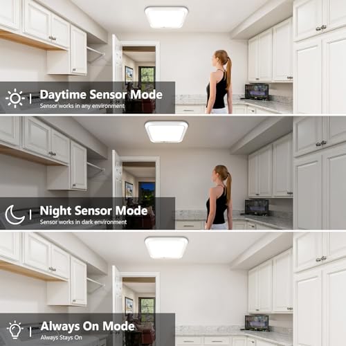 Rechargeable Motion Sensor Closet Light 3CCT 7-Inch 6000mAh Battery Operated Ceiling Light