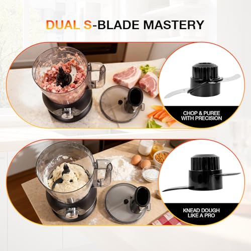12-Cup Electric Food Processor with 11 Speeds & Digital Timer