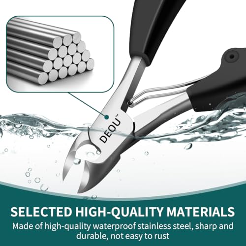 DEOU Heavy Duty Large Opening toenail Clippers, Suitable for Embedded Growth and Rough Nails, Home Pedicure Tools for Men, Women, Elderly Newly Upgraded Stainless Steel (Nail Clippers+Gift Box)