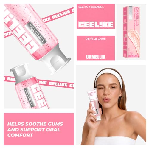 Camellia Floral Scent Toothpaste with Botanical Infused Gel - 1.41 Fl Oz, 3 Pack - Fresh Breath & All-Day Freshness