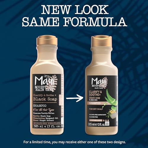 Maui Clarify & Soothe + Black Soap Shampoo, Hydrating, 13 fl oz