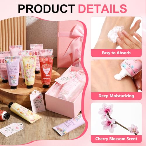 24 Pack Mother's Day Hand Cream Gifts with Greeting Cards & Organza Bags - Women & Mom