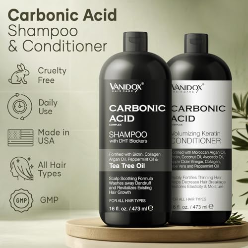 Carbonic Acid & Tea Tree Oil Hair Shampoo & Conditioner Set for Hair Growth