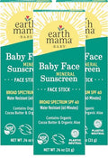 Mineral Sunscreen Stick SPF 40 for Sensitive Skin, Reef-Friendly, Water-Resistant, 3-Pack