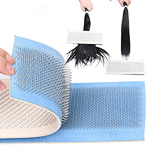 Hair Extension Drawing Mat with Needles - Professional Bulk Hair Organizer, 24cm x 9cm, Variation of THIS listing