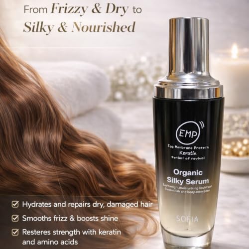 Sofia Organic Silky Hair Serum for Frizz & Dry Hair - 3.4 Fl Oz