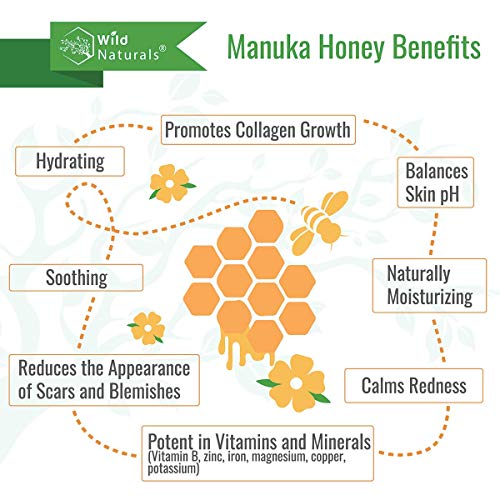 Wild Naturals Manuka Honey Shampoo & Conditioner Set - 8 Fl Oz x 2, Moisturizing & Soothing for Sensitive & Color-Treated Hair