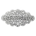 Faship Clear Floral Hair Barrette Clip - Rhinestone Bridal Hair Jewelry