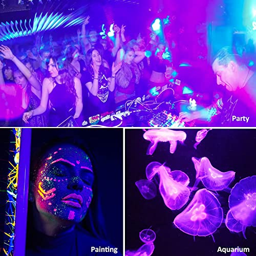 4-Pack 240W Black Light Flood Lights Outdoor Waterproof Neon Glow for Parties