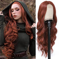 26 Inch Long Wavy Copper Red Wig for Women - Natural Look & Style