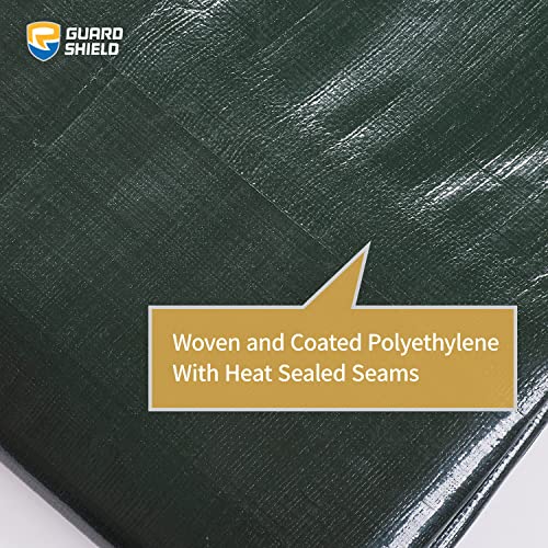 Heavy Duty Waterproof Green/Silver Poly Tarp Cover 6x8 Feet UV & Tear Resistant