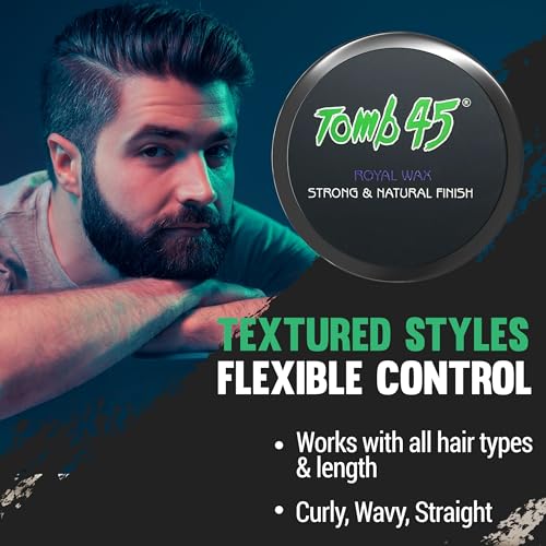 Tomb 45 Royal Wax – 3.5oz per Pack (Pack of 2) Hair Wax