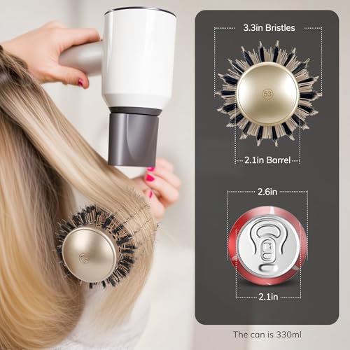 Nano Ceramic Ionic Round Hair Brush Set 1.7 & 2 Inch - 2 Pack for Styling & Straightening