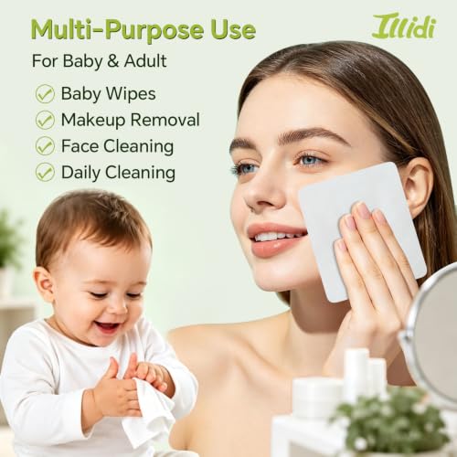 Premium Extra Large Cotton Pads 360 Count (3.5 x 4.3 in) | Soft Face Pads by Illidi
