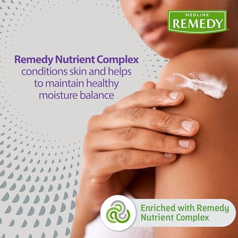 Medline Remedy Specialized Skin Cream, Fragrance-Free (16 oz), 1.5% Dimethicone, Nourishing Moisturizer for Dry Skin, Sulfate-Free, Paraben-free, Hypoallergenic Body Cream, Daily Lotion for Dry Skin