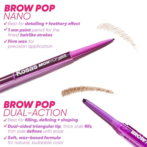 Eyebrow Pencil - Ultra-Fine Micro Tip for Natural Definition - Medium Brown