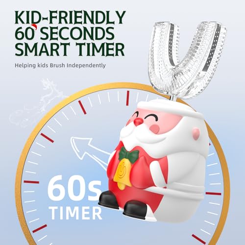 Kids U Shaped Electric Toothbrush 2-6 Years - 4 Brush Heads, Sonic Modes