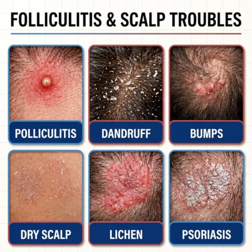 Flyleaf Folliculitis Treatment Cream with Benzoyl Peroxide & Tea Tree Oil, Fast-Acting Scalp & Body Bump Relief, 100g